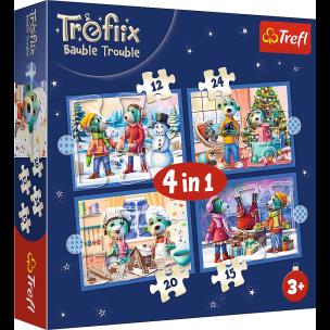 Opakowanie Puzzle 4w1 U Treflików pada śnieg TREFL