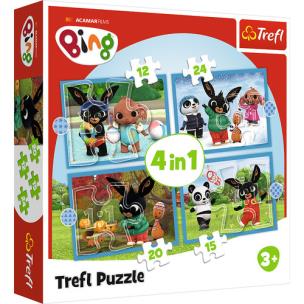 Opakowanie Puzzle 4w1 Wesoły Bing TREFL