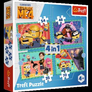 Opakowanie Puzzle 4w1 Zwariowane Minionki TREFL