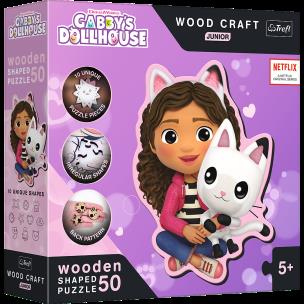 Opakowanie Puzzle 50 drewniane Wood Craft Junior Gabby i jej Kotek 20202