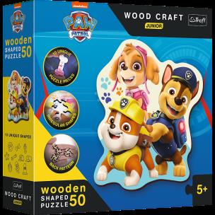 Opakowanie Puzzle 50 drewniane Wood Craft Junior Zabawny Psi Patrol 20240
