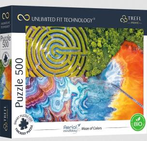 Puzzle 500 Aerial Mindblow: Maze of Colors TREFL. Wydawca: Trefl. Multiszop.pl Opakowanie Puzzle 500 Aerial Mindblow: Maze of Colors TREFL