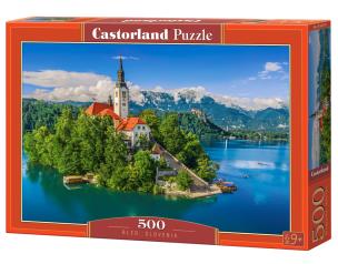 Puzzle 500 Bled, Slovenia. Wydawca: Castorland. Multiszop.pl Opakowanie Puzzle 500 Bled, Slovenia