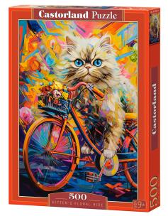 Opakowanie Puzzle 500 Kitten's Floral Ride CASTOR