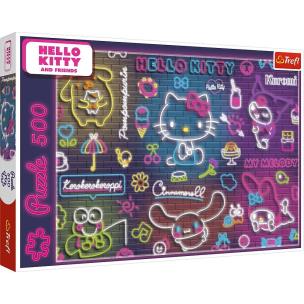 Opakowanie Puzzle 500 Neon Hello Kitty TREFL