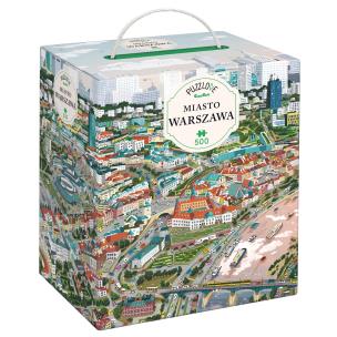 Puzzle 500 Puzzlove rodzinne CzuCzu Miasto Warszawa. Autor: null. Multiszop.pl Okładka książki Puzzle 500 Puzzlove rodzinne CzuCzu Miasto Warszawa