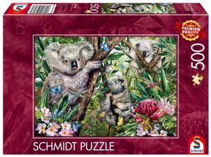 Puzzle 500 Rodzina koali. Wydawca: Schmidt. Multiszop.pl Opakowanie Puzzle 500 Rodzina koali