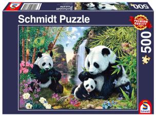 Opakowanie Puzzle 500 Rodzina pand G3