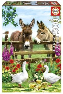 Puzzle 500 Wesoła ferajna. Wydawca: Educa. Multiszop.pl Opakowanie Puzzle 500 Wesoła ferajna