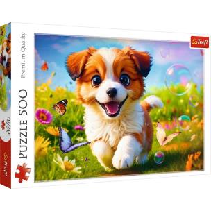 Opakowanie Puzzle 500 Wesoły piesek TREFL