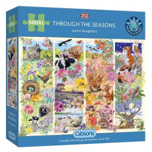 Puzzle 500 XL Cztery pory roku. Wydawca: G3. Multiszop.pl Opakowanie Puzzle 500 XL Cztery pory roku