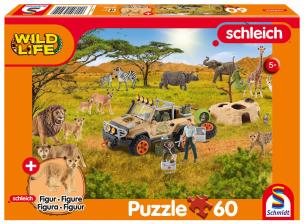 Puzzle 60 Schleich Dzika przyroda + figurka. Wydawca: Schmidt. Multiszop.pl Opakowanie Puzzle 60 Schleich Dzika przyroda + figurka