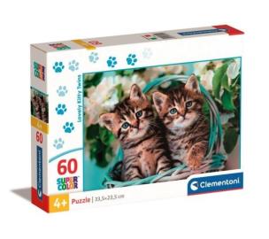 Opakowanie Puzzle 60 Super Kolor Lovely Kitty Twins