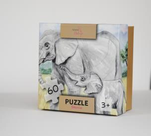 Opakowanie Puzzle 60el Słonie