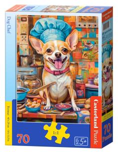 Puzzle 70 Dog Chef CASTOR. Wydawca: Castorland. Multiszop.pl Opakowanie Puzzle 70 Dog Chef CASTOR