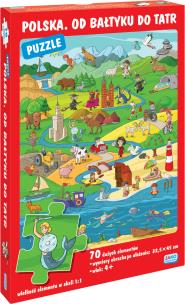 Puzzle 70 elementów. Polska. Od Bałtyku do Tatr. Autor: null. Multiszop.pl Okładka książki Puzzle 70 elementów. Polska. Od Bałtyku do Tatr