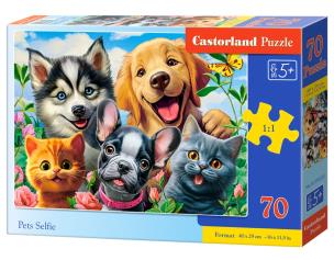 Puzzle 70 Pets Selfie CASTOR. Wydawca: Castorland. Multiszop.pl Opakowanie Puzzle 70 Pets Selfie CASTOR