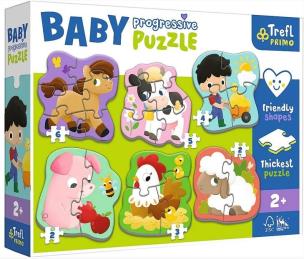 Puzzle Baby Progressive - Farma TREFL. Wydawca: Trefl. Multiszop.pl Opakowanie Puzzle Baby Progressive - Farma TREFL