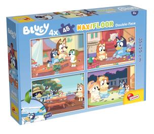Puzzle Bluey 4x48. Wydawca: Lisciani. Multiszop.pl Opakowanie Puzzle Bluey 4x48