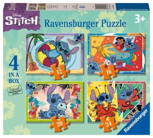 Opakowanie Puzzle dla dzieci 2D 4w1 Disney Stitch