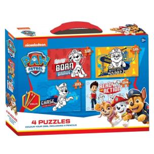 Opakowanie Puzzle do kolorowania Psi Patrol 4 rodzaje
