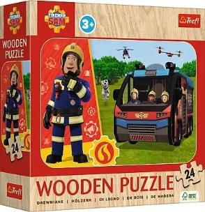 Opakowanie Puzzle drewniane 24 Niesamowity Strażak TREFL