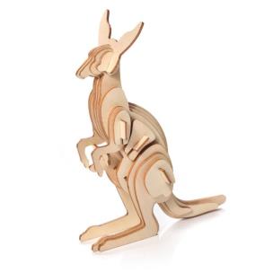 Puzzle Drewniane 3D Kangur. Wydawca: Nice Idea. Multiszop.pl Opakowanie Puzzle Drewniane 3D Kangur
