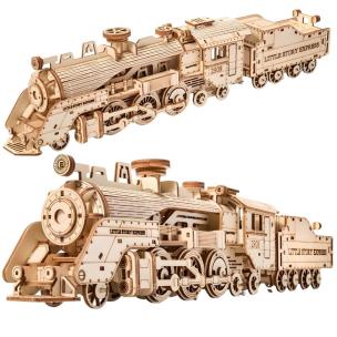 Puzzle Drewniane 3D - Lokomotywa. Wydawca: Nice Idea. Multiszop.pl Opakowanie Puzzle Drewniane 3D - Lokomotywa