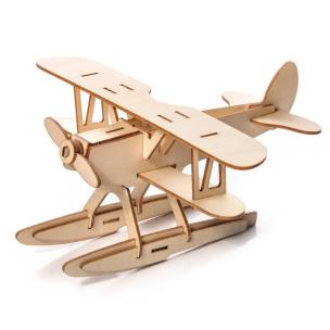 Puzzle Drewniane 3D Samolot. Wydawca: Nice Idea. Multiszop.pl Opakowanie Puzzle Drewniane 3D Samolot