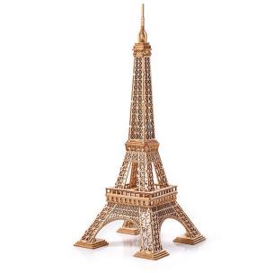 Puzzle Drewniane 3D Wieża Eiffla. Wydawca: Nice Idea. Multiszop.pl Opakowanie Puzzle Drewniane 3D Wieża Eiffla