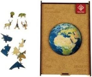 Puzzle drewniane A3 - Glob. Wydawca: Panta Plast. Multiszop.pl Opakowanie Puzzle drewniane A3 - Glob