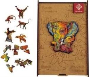 Puzzle drewniane A3 - Słonie. Wydawca: Panta Plast. Multiszop.pl Opakowanie Puzzle drewniane A3 - Słonie
