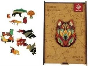 Puzzle drewniane A3 - Wilk. Wydawca: Panta Plast. Multiszop.pl Opakowanie Puzzle drewniane A3 - Wilk