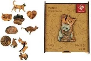 Puzzle drewniane A4 - Koty. Wydawca: Panta Plast. Multiszop.pl Opakowanie Puzzle drewniane A4 - Koty