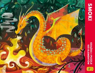 Okładka książki Puzzle i książka Smoki 100 elementów