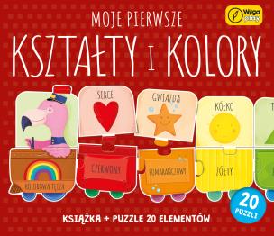 Okładka książki Puzzle + książka Moje pierwsze kształty i kolory 20 elementów