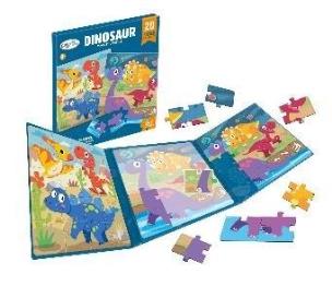 Puzzle magnetyczne - dinozaury. Wydawca: Askato. Multiszop.pl Opakowanie Puzzle magnetyczne - dinozaury