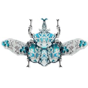 Opakowanie Puzzle Metalowe Model 3D - Broszka Chrząszcz