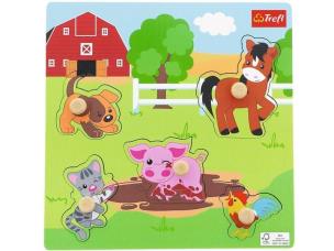 Opakowanie Puzzle mini drewniane Farm 61622