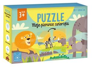 Puzzle Moje pierwsze zwierzęta. Wydawca: Kangur. Multiszop.pl Opakowanie Puzzle Moje pierwsze zwierzęta