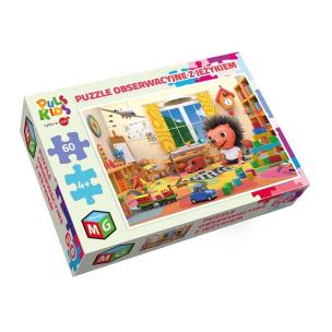 Puzzle obserwacyjne 60 Z Jeżykiem. Wydawca: MULTIGRA. Multiszop.pl Opakowanie Puzzle obserwacyjne 60 Z Jeżykiem