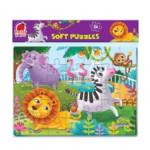 Puzzle piankowe Zwierzęta w ZOO. Wydawca: Roter Kafer. Multiszop.pl Opakowanie Puzzle piankowe Zwierzęta w ZOO