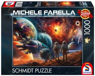 Puzzle PQ 1000 Michele Farella Kosmiczna Podróż G3. Wydawca: Schmidt. Multiszop.pl Opakowanie Puzzle PQ 1000 Michele Farella Kosmiczna Podróż G3