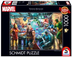 Puzzle PQ 1000 Thomas Kinkade Avengers Marvel G3. Wydawca: Schmidt. Multiszop.pl Opakowanie Puzzle PQ 1000 Thomas Kinkade Avengers Marvel G3