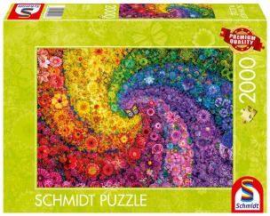 Puzzle PQ 2000 Kolorowy wir kwiatów i motyli G3. Wydawca: Schmidt. Multiszop.pl Opakowanie Puzzle PQ 2000 Kolorowy wir kwiatów i motyli G3