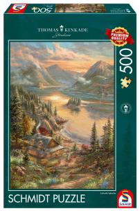 Puzzle PQ 500 Thomas Kinkade nad jeziorem G3. Wydawca: Schmidt. Multiszop.pl Opakowanie Puzzle PQ 500 Thomas Kinkade nad jeziorem G3