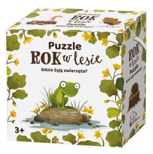 Puzzle Rok w lesie Gdzie żyją zwierzęta?. Autor: Emilia Dziubak Martin Widmark. Multiszop.pl Okładka książki Puzzle Rok w lesie Gdzie żyją zwierzęta?