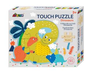 Puzzle sensoryczne- dinozaury. Wydawca: Russell. Multiszop.pl Opakowanie Puzzle sensoryczne- dinozaury