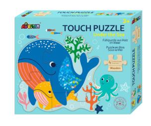Puzzle sensoryczne- zwierzęta wodne. Wydawca: Russell. Multiszop.pl Opakowanie Puzzle sensoryczne- zwierzęta wodne