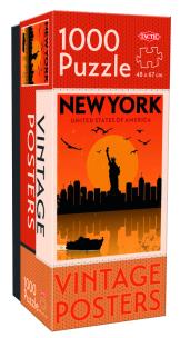 Puzzle Vintage New York 1000 elementów. Wydawca: Tactic. Multiszop.pl Opakowanie Puzzle Vintage New York 1000 elementów